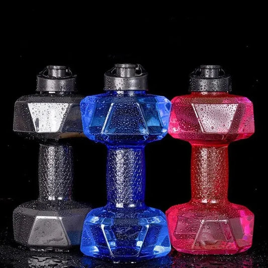 Plastic Dumbbell Shaped Portable Water Bottle