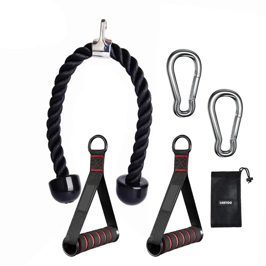 Triceps Lowering Rope Face Pull Handles Push Pull Down Cord For Biceps Back Shoulder Triceps Fitness Tension Rope